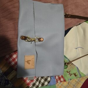 Elegant Blue Leather Women's Bag